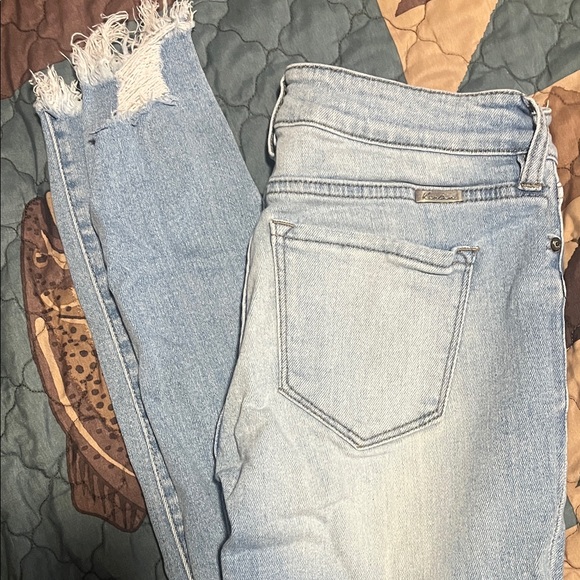 KanCan Light Blue Frayed Hem Jeans - Picture 3 of 4